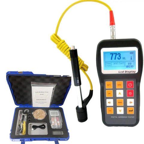Portable Hardness Tester Handheld On The Go With Built In Printer Color Display And 600 Data Memory, case included, measures metals