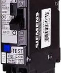 Close-up of 15 Amp Single Pole 120 Volt Combination AFCI Breaker Bolt In For Panel Board Mounting UL Listed With 10000 AIC Arc Fault Protection
