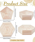 Hella Reliable Wood And Glass Soldering Jig Set Featuring Hexagon And Pentagon Molds For No Sweat Stained Glass Assembly and Killer DIY Art Projects With Dead Straight Precision Alignment - Sizes of each mold displayed.