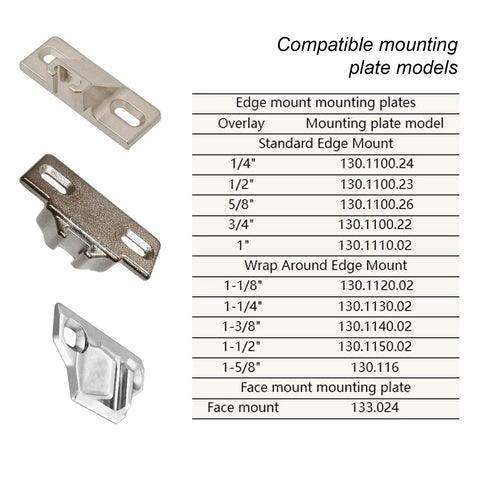 Heavy Duty Self Closing Cabinet Hinges Eight Pack For Kitchen And Closet Doors Smooth Soft Close Compact Overlay Hardware Easy Screw Mount Installation That Works Like A Dream For Any Home Upgrade