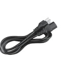 Straight Up UL Certified 6Ft AC Power Cord that fits the bill for portable power stations and desktops, black cable with plugs.