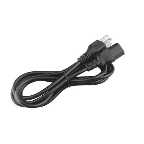 Straight Up UL Certified 6Ft AC Power Cord that fits the bill for portable power stations and desktops, black cable with plugs.