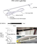 5W LED Light Bar with USB plug and 1.5m cable for All In One 3D Printer Enclosure With 3 Layer Filtered Ventilation Fan