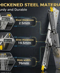 Beefy 500 Lb Drawer Slides With Lock Side Mount Runners 76mm Wide Heavy Duty Steel Tracks Perfect For Tool Chests Generator Trays And Truck Bed Storage Sturdy 1 Pair, 76mm steel slides