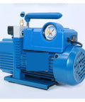 KGKGK 2L Rotary Vane Vacuum Pump For AC Repair And HVAC Systems with gauge and handle, showcasing strong suction for professional use.