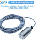 Liquid Level Float Switch With Self-Weighting, No Bracket Install, SS304 Stainless Steel with 7.6 ft Cable and LS-270 Series Compatibility