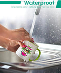 Glossy White Sublimation Sticker Paper 30 Sheets 8.5x11 Waterproof For Inkjet Printers And Heat Transfer on a mug in sink