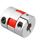 Beefy Plum Shaped Shaft Coupler 10mm To 14mm For Motor Link 30mm Diameter 35mm Length Aluminum Alloy And Polyurethane High Flex