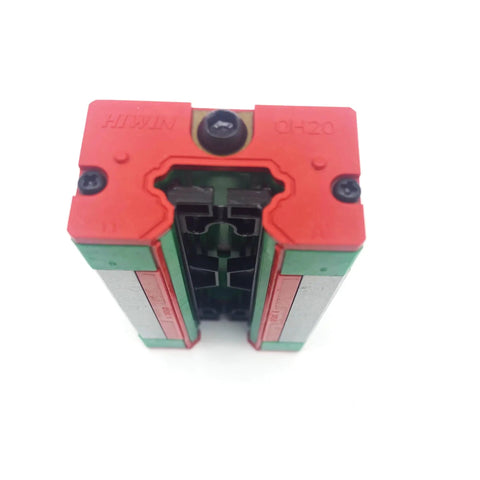 Beefy QHH20 Series Linear Guide Block And Rail Kit For CNC Machines And 3D Printers Interchangeable Block And Rail System Precision Carriage Slider Smooth Low Friction Motion Heavy Duty Guideway For Automation, front view