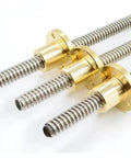 Premium T20 Trapezoidal Lead Screw Kit With Corrosion Resistant Brass Nut for slick linear motion, featuring 1000mm length and 8mm pitch.