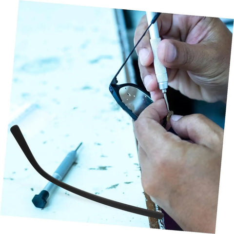 DIY Replacement Glasses Arms Temples Kit For Easy Installation And Quick Frame Repairs Durable Universal Eyeglasses Legs being installed