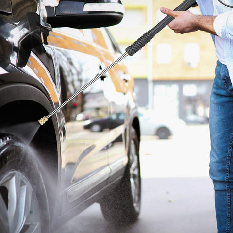 Pressure Washer Gun Kit With 26 Inch Hose, 16 Inch Extension Wand, Five Nozzle Tips, M22 15mm And M22 14mm Fittings, used on car