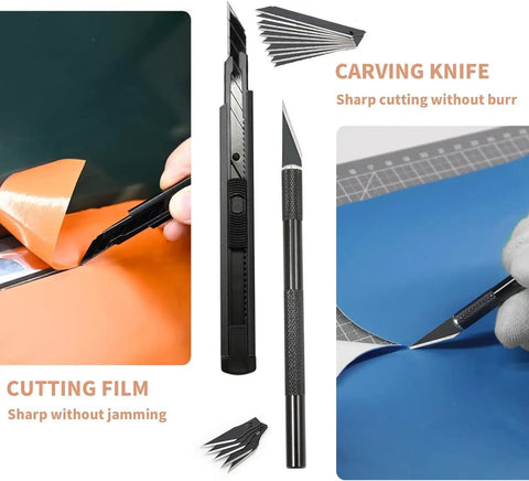 Vinyl Wrap Tool Kit for Cars With Heat Gun, 16Ft Cord, Squeegee, Vinyl Tucking Tool, Film Cutter for precise cutting.