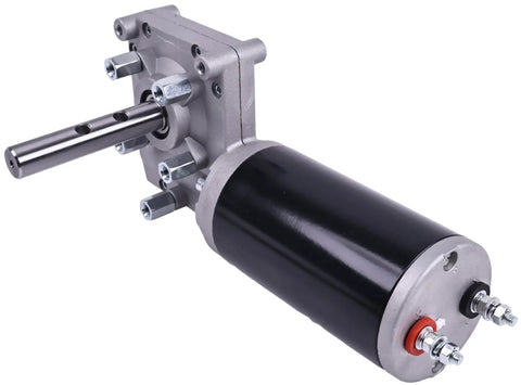 Professional Grade 1.5HP 900W 12V DC Tarp Motor Kit, chrome plated motor with gearbox for heavy duty truck use.