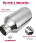 4 Inch Inlet To 8 Inch Outlet Stainless Steel Exhaust Tip 15 Inch Bolt On Tail Pipe With 45 Degree Angled Cut Universal Fit