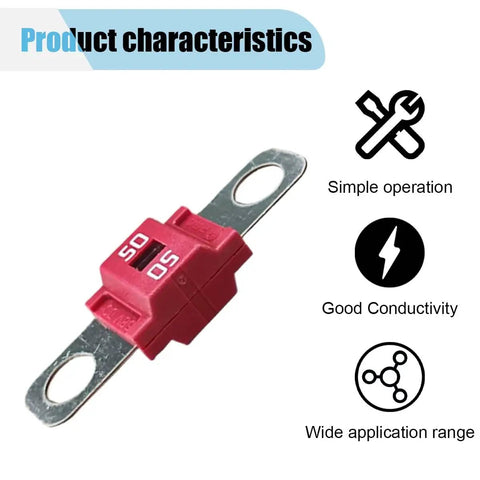 Street Tested Midi Fuse Holders With 50 Amp Fuses, 2 Pack Heavy Duty automotive fuse with simple operation and wide application.