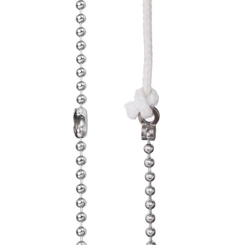 2 Pack Steel Beaded Ball Pull String Extension Chain With Connectors For Ceiling Fan Light Fixture And Bulb Switch Extender 1 Meter Length Plug And Play close-up