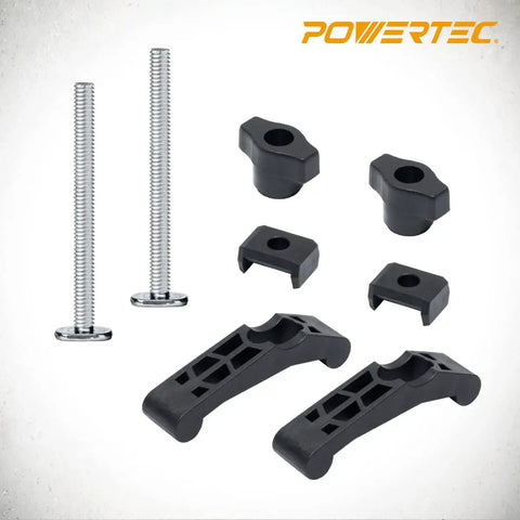 T Track Hold Down Clamp Kit With 5/16 Inch 18 Thread T Bolts Thumbs Swivels 4 Pack For CNC Machines Table Saws Drills Workbenches And Woodworking Jigs, 4-piece set