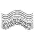 Vintage Lace Die Cuts 6 Piece Set With Wavy Border Edges Cutting Dies for Pro Grade DIY Card Making in silver carbon steel