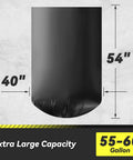 100 Count 55 To 60 Gallon Black Trash Bags Heavy Duty Tear Resistant And Extra Sturdy Commercial Can Liners 40 x 54 inches