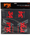Heritage Fork And Shock Decal Kit Red For Mountain Bikes, Durable Vinyl Wrap, UV-Resistant, Weatherproof Finish