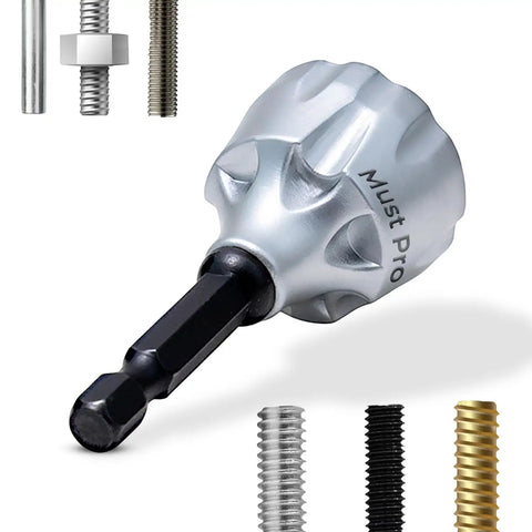 All Thread Repair Bit For Drill And Chamfering Deburring External Chamfer Tool, Thread Cleaner For 3 To 19 mm Bolts.