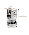 Heavy Duty Metal Glass Clamps Set For Five To Ten Millimeter Panels with dimensions shown and rustproof finish