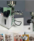 Heavy Duty 3D Printer Filament Extruder Machine Featuring Single Screw Design For Kickass Plastic Processing and Smooth Daily Operation For Dedicated Makers, showcasing raw material hopper and motor.