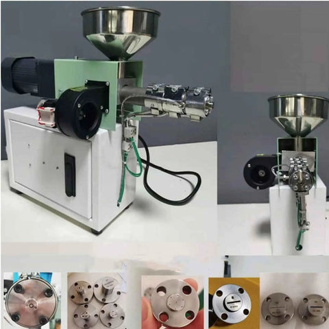 Heavy Duty 3D Printer Filament Extruder Machine Featuring Single Screw Design For Kickass Plastic Processing and Smooth Daily Operation For Dedicated Makers, showcasing raw material hopper and motor.