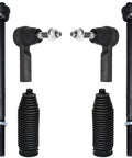 Front 6 Piece Tie Rods Kit For 2013 Through 2018 Ram 1500 With Outer And Inner Tie Rod Ends And Rack And Pinion Boots