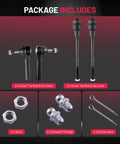 4 Piece Front Tie Rod End Kit For GM Trucks And SUVs 1999 To 2006 Silverado 1500 Tahoe Suburban Avalanche 1500 Sierra 1500 Yukon XL Escalade ESV EXT Fits All, 2 outer and 2 inner links