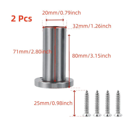 Two of 4 Pack Beefy Extra Long Round Flange Linear Bearings LMF20LUU 20mm Bore 32mm OD 80mm Length with screws