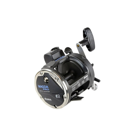 Magda Pro Line Counter Levelwind Trolling Reel Small Black Silver MA20DX ultralight compact graphite fishing reel