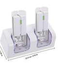 Dual Slot Rechargeable Controller Battery Charger Dock With USB Cable Lightweight White ABS Stand Fast Charge For Gamepads