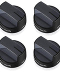 Replacement Black Gas Stove Knobs For Cooktop Surface Burners Durable ABS Build Fits Whirlpool Range Stove Oven Replaces WPW10339442 PS11753188 4 Pack Easy To Install