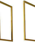 Heavy Duty Metal Ceiling Shelf Brackets No Plank, 30 By 50 Cm Wall Mount Support Rack For Kitchen Organization, Gold Finish 2 Pack.