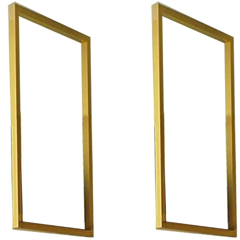 Heavy Duty Metal Ceiling Shelf Brackets No Plank, 30 By 50 Cm Wall Mount Support Rack For Kitchen Organization, Gold Finish 2 Pack.