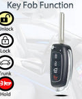 Hyundai Sonata Key Fob Replacement Fits 2014 2015 2016 2017 Flip Remote Keyless Entry 4 Button 46 Chip PN 95430-C1010 C1000