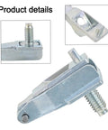 Outer Door Handle Hinge Repair Kit For Fiat 500 And Romeo 147 GT To Fix Broken Car Door Handle Latch Mechanism Parts Wear Resistant And Beefed Up Durability With Easy Installation And Long Lasting Performance showing metal hinge kit with bolt and mounting hole detail