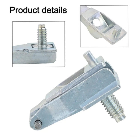 Outer Door Handle Hinge Repair Kit For Fiat 500 And Romeo 147 GT To Fix Broken Car Door Handle Latch Mechanism Parts Wear Resistant And Beefed Up Durability With Easy Installation And Long Lasting Performance showing metal hinge kit with bolt and mounting hole detail