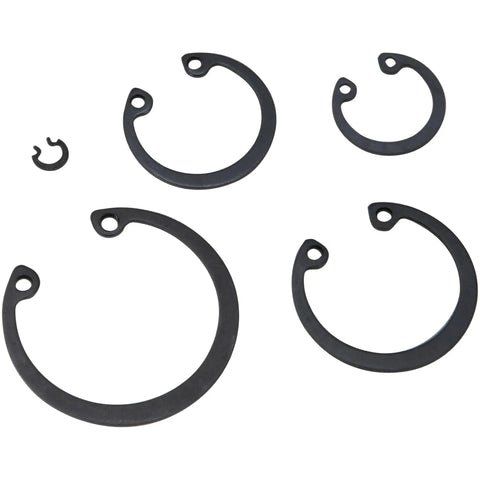 18-Piece Internal Retaining Ring Set With Heavy-Duty Spring Steel And Black Oxide Finish, showing various ring sizes.