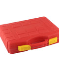 Pro 9 Piece 2 Inch Drive Axle Hub Nut Hex Socket Set That Hits The Spot With 29mm To 38mm Sizes Featuring Drilled Heads For Breaker Bars And Impact Wrenches Perfect For Serious Repair Work. Red plastic storage case with yellow latches