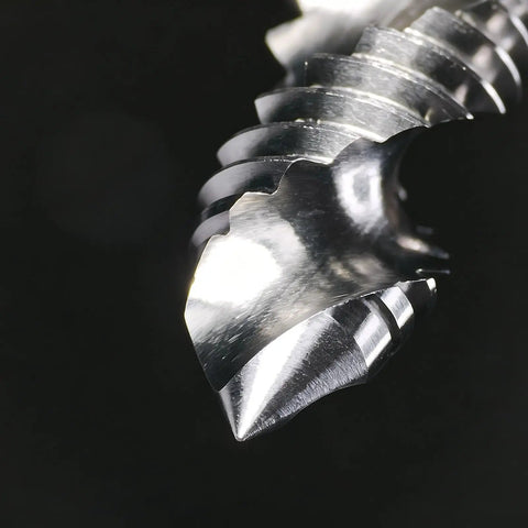 M3 x 0.5 Spiral Point Threading Tap for Pro Grade Metric Threading in Metalworking, HSS Co With AlTiN Coating, Round Shank With Square End, High Speed Steel Cobalt, H2 Tolerance, 1 Pc, close-up tip