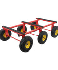 Beefy All Terrain 6 Wheel Moving Dolly For Heavy Furniture, 1200 Lbs Capacity, rugged carbon steel frame, 10 in wheels