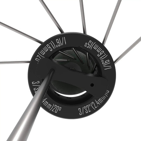Ultra Portable Aluminum Tungsten Grinder Kit With 12 Guides And 4 Angles showing precision guides and markings