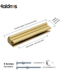 25 Pack Adjustable Cabinet Handles Gold Brass Drawer Pulls, 4.5 inch length, screws and adapter included