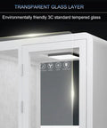 Mobile Office Pod Soundproof Work Booth Modular Privacy Cubicle with transparent glass layer for optimal visibility and ventilation.