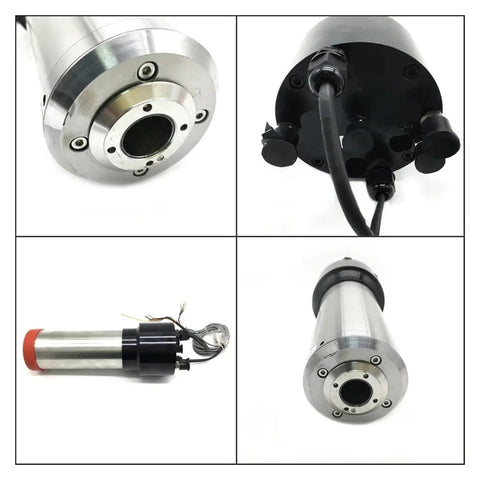Heavy Duty 3Hp Atc Spindle Motor With Iso20 Quick Swap Interface And 24000 Rpm Rock Solid Cnc Router Bit Driver close-up views of motor details