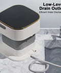 Portable Folding Mini Washer With Spin Dryer Combo 20 Liter Capacity Compact with low-level drain outlet for easy water discharge.