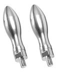 Revolving Handle For Grinding Machines Two Pack M8 X 15mm Screw On Handwheel Grip Plated Steel Hand Grips Electroplated Silver
